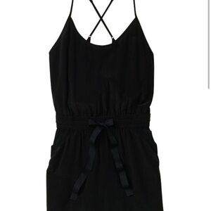 Aritzia Black Strappy Waist-Tie Jumpsuit